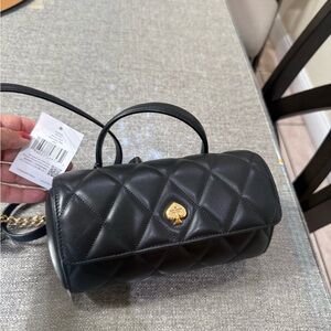 kate spade Black Quilted Mini Top-Handle Crossbody Bag